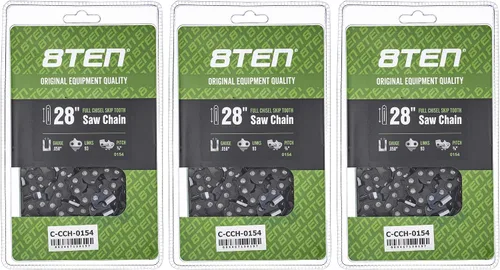 Miniatura 176 de 8TEN Cadena de motosierra semi cincel de 6 pulgadas .050 1/4 42 DL para Worx WG320 Black & Decker LLP120 (paquete de 3)
