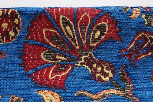 Miniatura 2 de Tela de tapicería, Tela turca por metro, por The Yard, Tela de tapicería de chenilla jacquard con patrón de clavel azul marino - Seleccione - 1