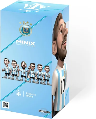 Miniatura 4 de MINIX COLLECTIBLE FIGURINES - Lionel Messi, figura oficial de Argentina, deportiva coleccionable de 4.7 in, regalo único de fútbol para todas