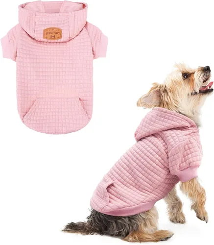Miniatura 78 de BEAUTYZOO Sudadera con capucha para perro pequeño con bolsillos, ropa para perros pequeños y medianos, niño y niña, abrigos de algodón laminado tipo