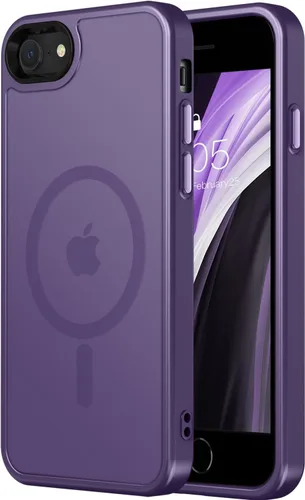 Miniatura 45 de Vooii Funda para iPhone SE 3ª/2ª/2020 con Magnético, Funda iPhone 8/7 [Compatible con Magsafe] [Diseño Integrado] Sensación de Agarre Cómoda Delgada