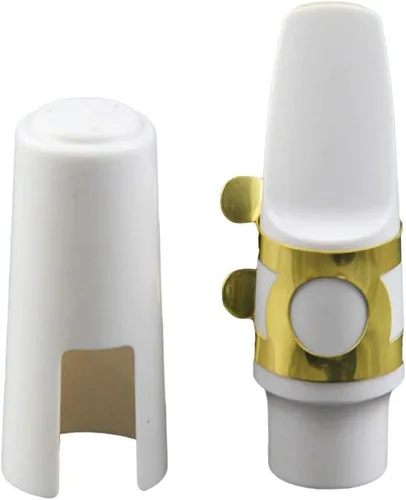 Miniatura 2 de EXCEART Cabeza de saxofón alto (blanco, resina, 1 unidad)