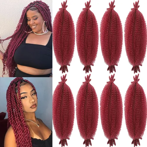Miniatura 43 de Marley Twist - Cabello trenzado de 10 pulgadas, cabello trenzado preseparado y afro trenzado, 8 paquetes para rastas sintéticas desgastadas