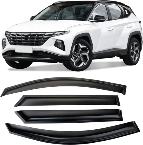 Miniatura 12 de 4 unidades de protectores de lluvia para ventana lateral tintados ahumados diseñados para Kia Forte 2019 2020 2021 2022 2023 EX FE GT LINE LXS