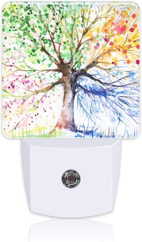 Miniatura 26 de Luz nocturna con colibríes y mariposas azules, enchufe de pared con sensor de atardecer a amanecer, linda luz nocturna para niñas, niños, mujeres