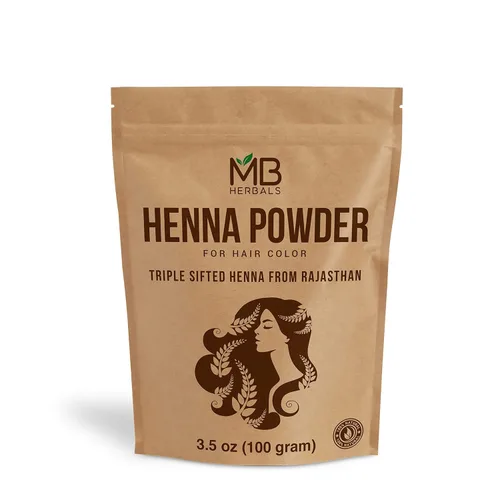 Miniatura 7 de MB Herbals Polvo de Henna 100% Natural y Pura 454 Gram 16 oz / 1.00 LB Para Color de Cabello Natural Naranja-Rojo Triple Tamiz Crudo No