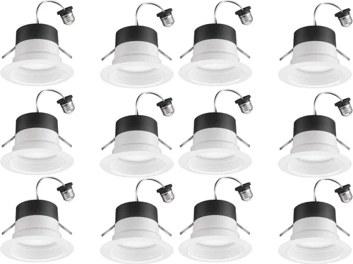 Juno 4BEMW SWW5 90CRI CP6 M2 E-Series LED empotrable, moldura deflectora, 4 pulgadas, color blanco (paquete de 12)
