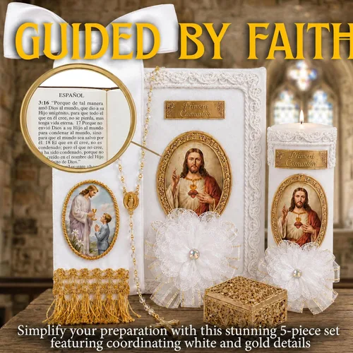 Miniatura 5 de Juego de velas y Biblia de primera comunión en español para niño - Biblia y Vela de Primera comunión para niño - Vela para Primera comunion - Juego