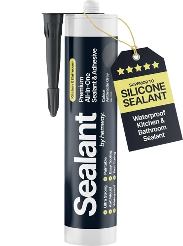 Miniatura 10 de Sellador Adhesivo de Polímero Híbrido Gris Claro para Cocina y Baño 13.1oz Todo en Uno Impermeable Resistente a la Intemperie Pintable