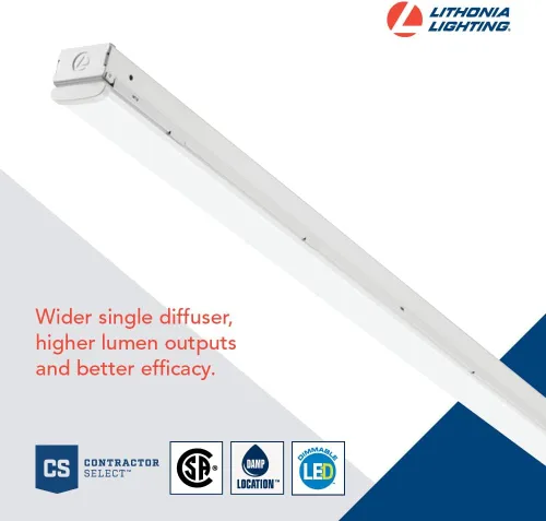 Miniatura 3 de Lithonia Lighting Tira de luz LED de 1 luz, accesorio de iluminación de techo LED lineal de 4 pies, 5500 lúmenes, 4000 K, regulable, MVOLT
