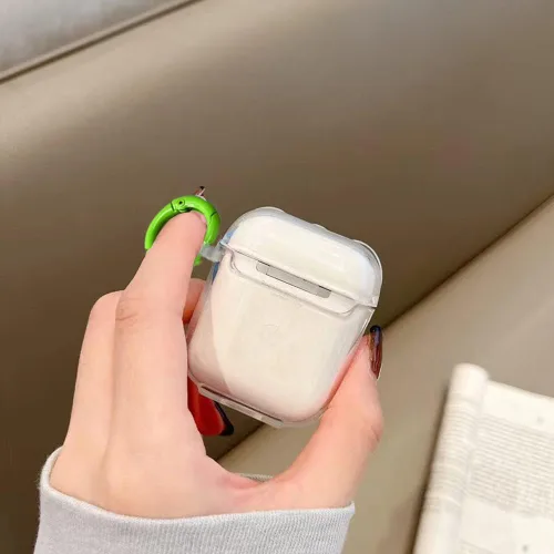 Miniatura 6 de Funda compatible con Airpods de dinosaurio, bonita funda con llavero para mujeres y niñas, funda protectora de dibujos animados Kawaii de silicona