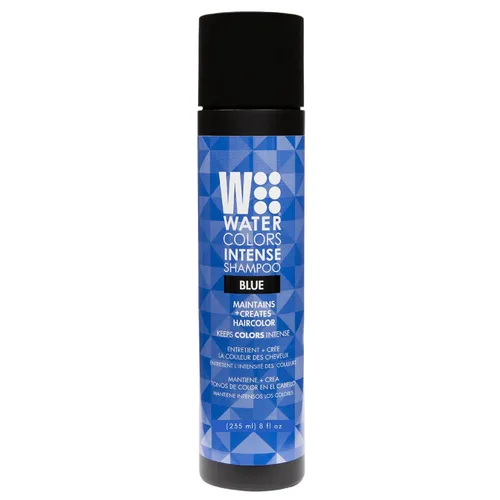 Watercolors by Tressa INTENSE - Champú depositante de color 3 en 1, color de cabello semipermanente, champú para teñir el cabello para cabello Azul
