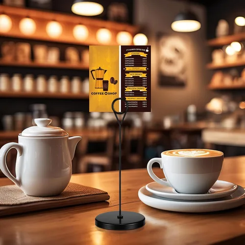 Miniatura 7 de Faccito 10 soportes extraíbles para números de mesa de 5 tamaños, soporte de tarjeta de metal, nombre, menú, nota, foto clip, soporte de mesa