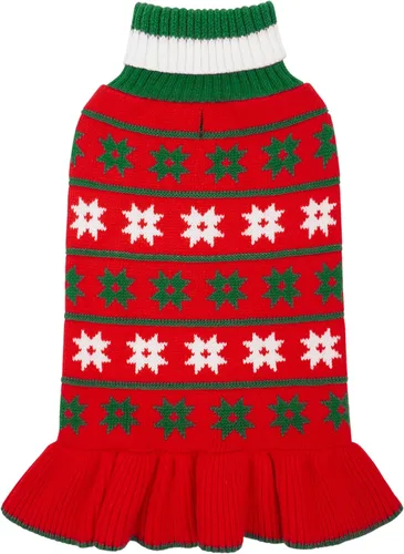 Miniatura 14 de KYEESE Suéter para Perros para Perros Pequeños, abrigos cálidos para mascotas, ropa para perros de otoño e invierno, vestido con agujero para la 06#