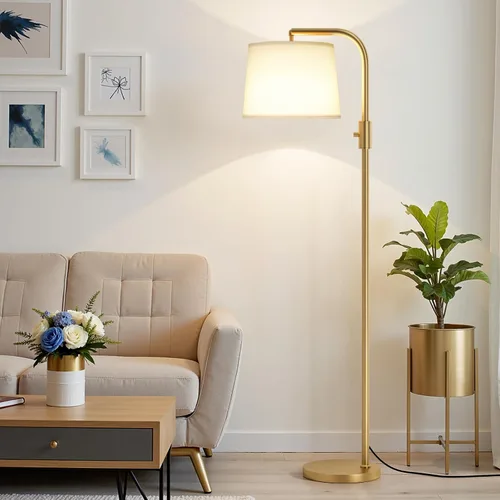 Miniatura 15 de Ambimall Lámpara de pie totalmente regulable - Lámparas de pie de 9W con bombilla LED incluida, lámparas de pie para sala de estar con cabezal R
