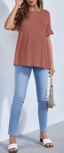 Miniatura 3 de Blusa de maternidad para mujer con dobladillo peplum