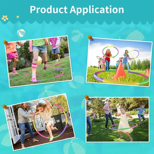 Miniatura 3 de Color Hoop - Size & Length Adjustable, Plastic Toys for Kids & Party Games, Gymnastics & Dog Agility Equipment, Christmas Wreath