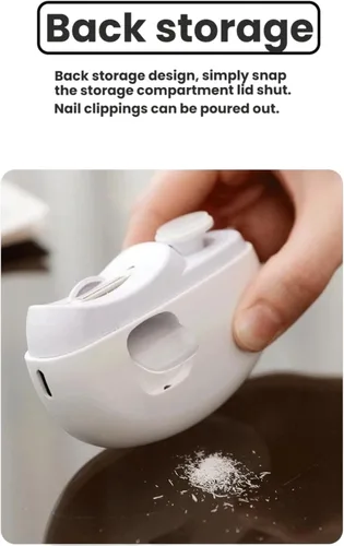 Miniatura 7 de Cortaúñas eléctrico para personas mayores, recortadora de uñas automática segura y recargable para uñas gruesas, ancianos, bebés, niños y mujeres