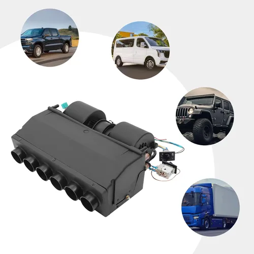 Miniatura 2 de Ensamble de evaporador de aire acondicionado A/C, enfriamiento por calor del evaporador, 258 CFM 3 velocidades 8A 80W 12V Ensamble de calentador