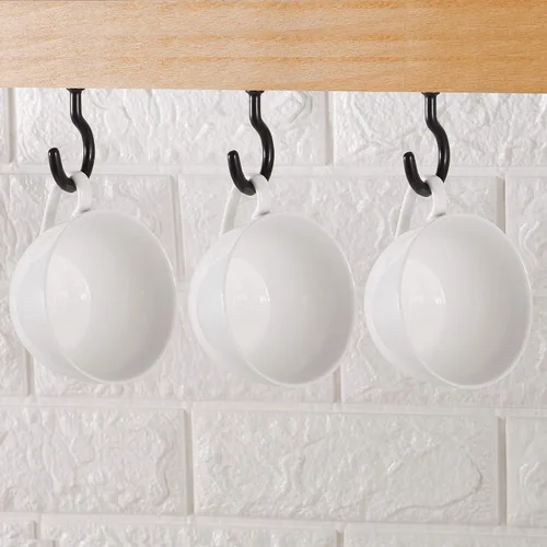 Miniatura 5 de Ganchos de techo de 2 pulgadas, gancho de taza atornillado con revestimiento de vinilo para colgar plantas, luces, tazas, uso resistente