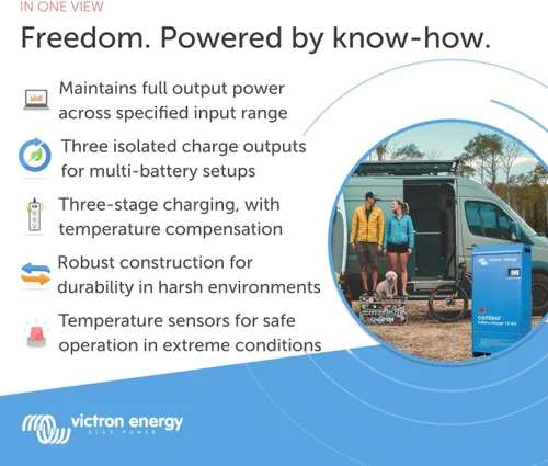Miniatura 2 de Victron Energy Cargador de batería Centaur de 12 voltios y 80 amperios de 3 bancos