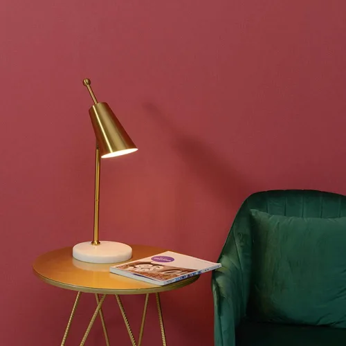 Miniatura 4 de Hsyile Lighting KU300234 Lámpara de mesa creativa para dormitorio y sala de estar, acabado de latón