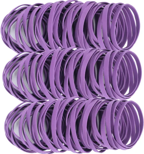 Miniatura 2 de AMUU Bandas de goma tamaño #64 Banda de goma morada 0.5blPcs banda de goma para suministros de oficina, carpetas de archivos de dinero