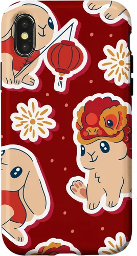 Miniatura 5 de iPhone 12 Pro Max Año del Conejo - Funda del Zodiaco chino Año Nuevo 2023