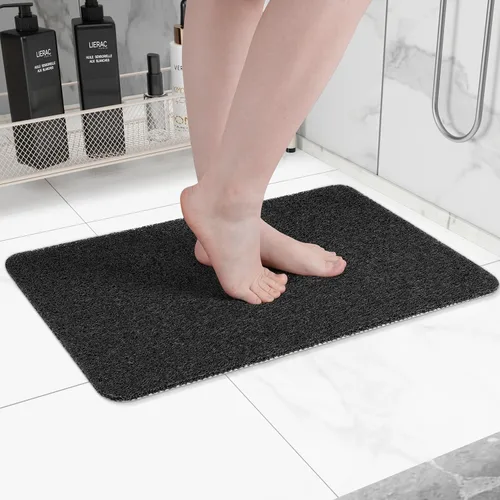 Miniatura 48 de Hargiis - Tapete antideslizante de secado rápido para bañera, piso, baño, ducha, cocina, hogar, hotel (color blanco, 24 x 24 pulgadas)