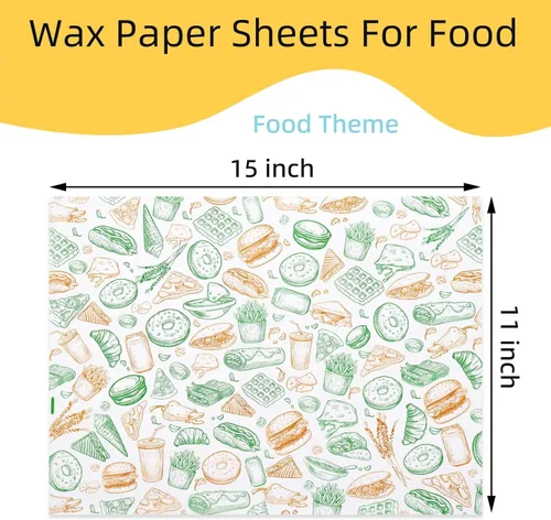 Miniatura 2 de 300 hojas de papel de delicatessen de 11 x 15 pulgadas, hojas de papel encerado para alimentos, papel de envoltura de sándwich resistente a