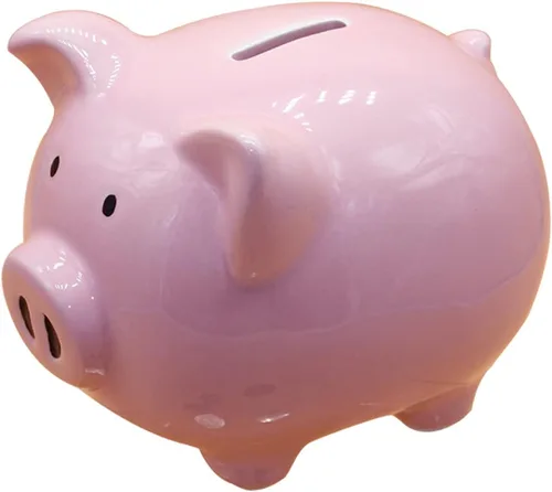 Miniatura 6 de Divertida alcancía de cerdo para ahorrar dinero, banco de cerámica personalizado para niños, niñas, niños, adolescentes, adultos, decoración de Azul