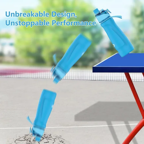 Miniatura 5 de Botella de agua con nebulización, botella de agua aislada de 24 onzas, botellas de agua de acero inoxidable 2 en 1, botella de agua deportiva
