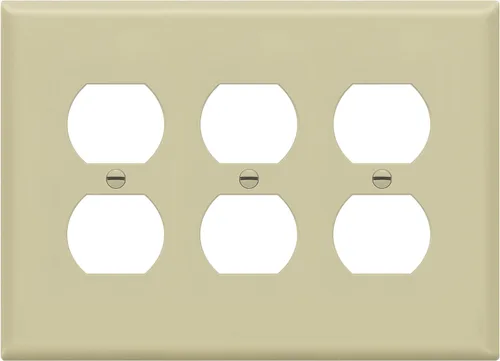 Miniatura 15 de ENERLITES - Placa decorativa de pared para toma de corriente dúplex, acabado brillante, tamaño intermedio, 3 bandas, 4.88 x 6.77 pulgadas, Blanco