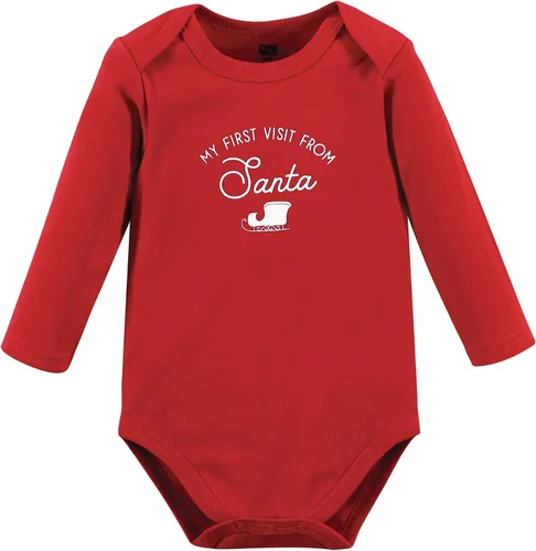 Miniatura 140 de Hudson Baby Body unisex de algodón de manga larga para bebé, leopardo rosa rojo