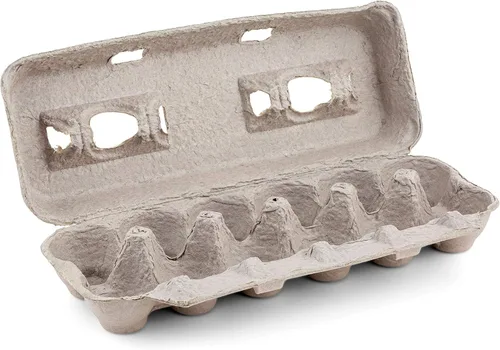 Miniatura 4 de MT Products - Cartones de huevos vacíos impresos con capacidad para hasta doce huevos, 1 docena grande, caja de huevos de papel de pulpa natural