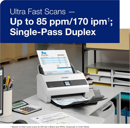 Miniatura 5 de Epson Workforce DS-970 Sheetfed Scanner - 600 dpi Óptico, Color blanco