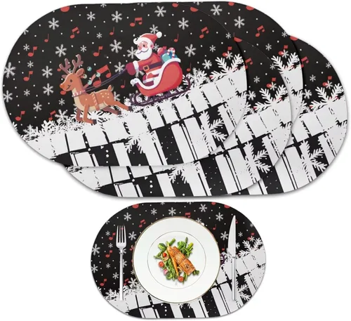 Miniatura 66 de Ghost Placemats Set of 2 Wipeable Faux Leather 12X18 Inch Waterproof Non-Slip Mats Spooky Table Decor Heat Resistant for Scary Dinner Party Fantasma