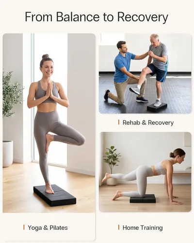 Miniatura 6 de StrongTek 2-in-1 Non-Slip Balance Pad - High-Density Foam Cushion, Supportive Exercise Mat & Knee Pad for Core Training, Yoga, Pilates, Physical