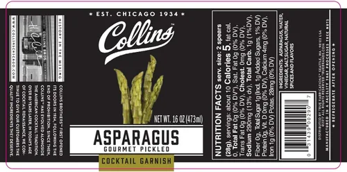 Miniatura 9 de Collins Espárragos gourmet en escabeche Guarnición premium para cócteles, Bloody Mary, ensaladas, bandejas de carne y queso Lanzas de espárragos