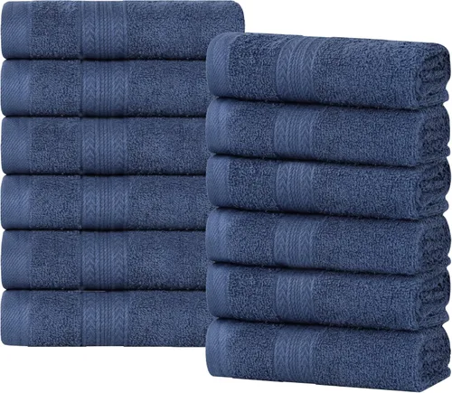 Miniatura 38 de Superior Juego de 6 toallas de mano de algodón ecológico, toallas pequeñas para spa, hotel, baño de invitados, cocina, secado rápido, suave