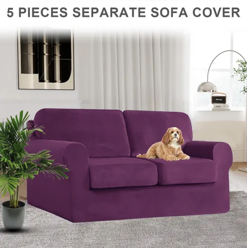 Miniatura 167 de Funda para Sofá de Terciopelo, Fundas Elásticas para Sofá para Funda Principal Separada/Respaldos y Cojines de Asiento, Funda para Sofá, para Fundas