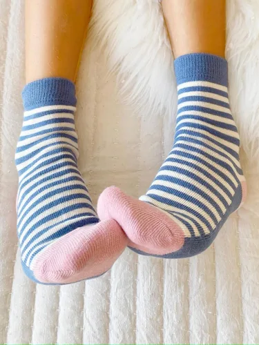 Miniatura 5 de COTTON DAY Caja de regalo de 7 días de la semana, calcetines cortos de moda para niños y niñas, diseño de animales, flores, estrellas, rayas