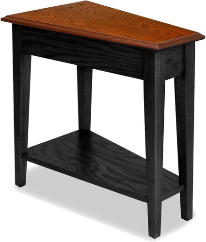 Miniatura 11 de Leick Home 10074-DS Mesa auxiliar tipo cuña para sillón reclinable con estante, arena del desierto Arenas del desierto