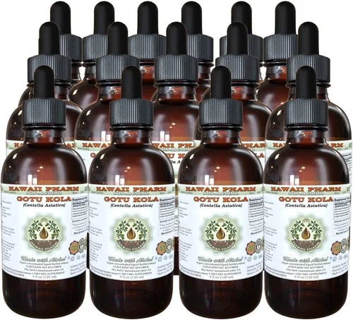 Miniatura 5 de Hawaii Pharm Gotu Kola - Extracto líquido sin alcohol, Gotu Kola (Centella Asiatica) Suplemento herbario natural de glicerita de hoja seca, 2 onzas
