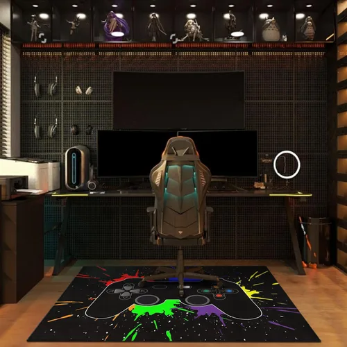 Miniatura 5 de Alfombra de Silla de Juego para Alfombra de Madera Dura y Baldosas, 36"x48" Alfombra de Juego para Sala de Juegos, Alfombra Antideslizante