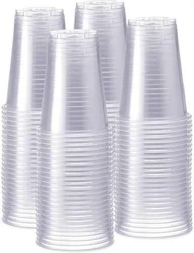 Miniatura 8 de GUSTO Vasos de plástico transparente [12 onzas – 240 unidades] Vasos desechables para bebidas frías para fiestas, eventos y uso diario