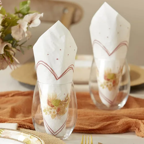 Miniatura 4 de Kate Aspen Servilletas de papel rústicas bohemias de 2 capas (juego de 30), servilletas decorativas gruesas, perfectas para bodas de otoño, brunch