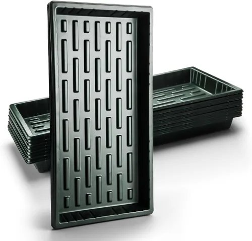Miniatura 12 de RooTrimmer Bandejas de Cultivo, 1020 Bandejas de Vivero de Plantas de Servicio Pesado, Bandeja Plana Iniciadora de Semillas para Plántulas
