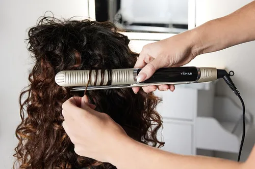 Miniatura 4 de YA-Man Spa Styler - Plancha plana 2 en 1, plancha recta + ondulada, tecnología japonesa avanzada, doble voltaje, placas de turmalina de titanio