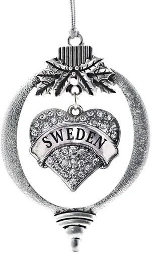 Miniatura 253 de Inspired Silver Adornos festivos de dije de corazón pave de plata con circonitas cúbicas